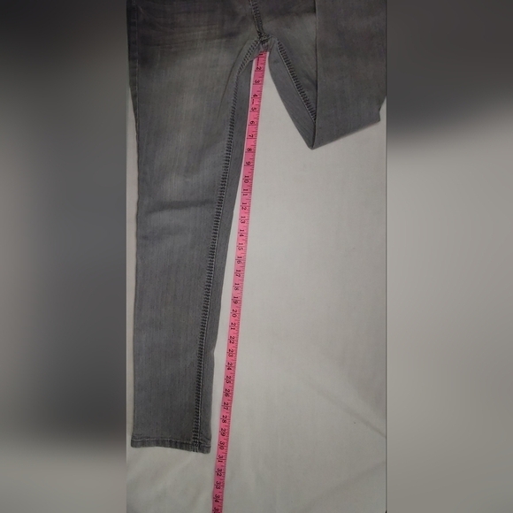 Earl Jean Straight Leg Mid-rise Washed Gray Women's Jeans Size 10 - Picture 9 of 11